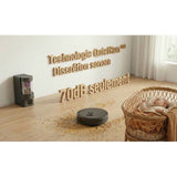 Robot aspirateur laveur - EZICLEAN CyberFlow MAX - GYROSMART connecté avec base de vidage - 10 000 Pa - 2 L - 80 min - Noir