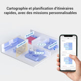 Robot Aspirateur Laveur avec Station EZVIZ RS2 - Lavage/Séchage/Nettoyage/Remplissage Automatique - 4000 Pa - Navigation Laser