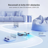 EZVIZ RS20 Pro Robot Aspirateur avec Serpilliere - Installation & Détachement Automatique - Brosse Latérale Surélevée - 7200 Pa
