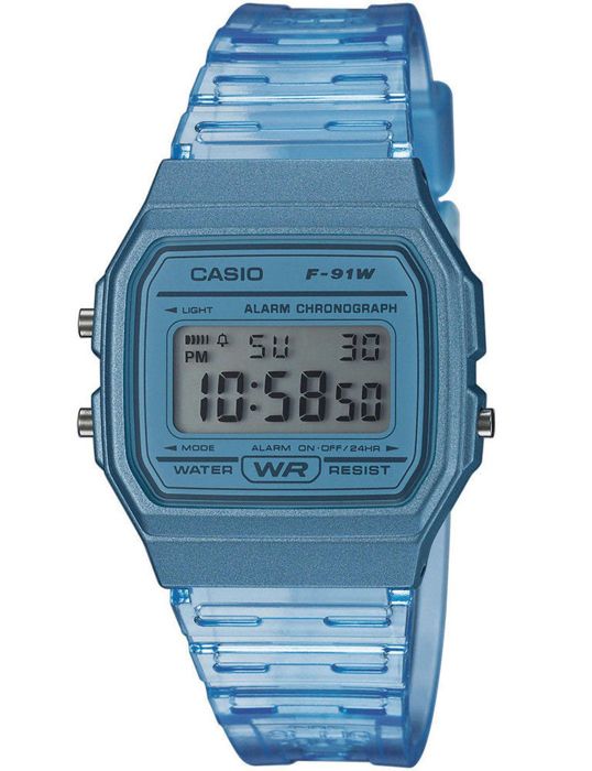 CASIO Collection Montre F-91WS-2EF chrono, alarme, calendrier auto