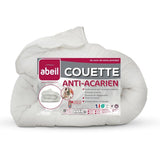 Couette anti-acariens - 220 x 240 cm - Chaude - 400 g/m˛ 2 personnes - Blanc - ABEIL