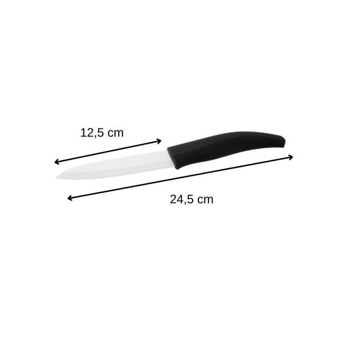 Lot de 2 couteaux - NIROSTA - Lames en céramique de 12,5 et 18 cm de long