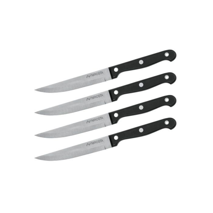 Lot de 4 couteaux a steak - NIROSTA - 21 cm