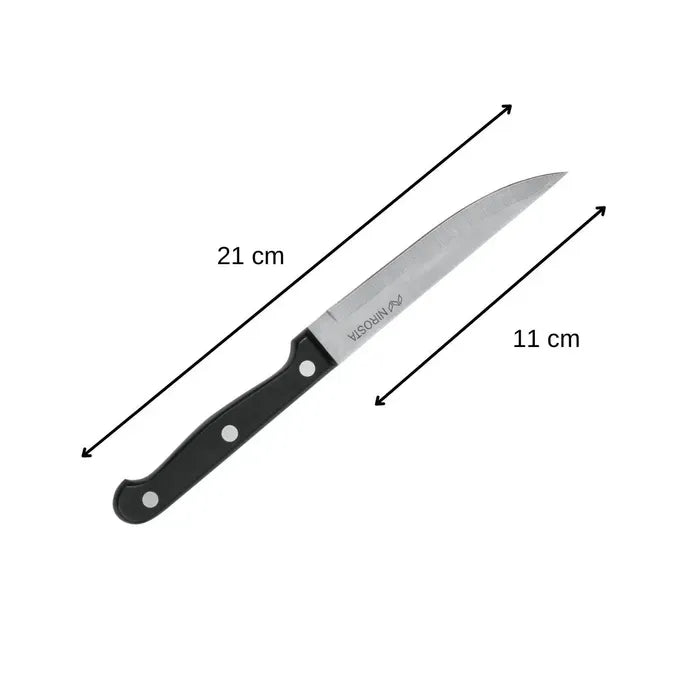 Lot de 6 couteaux a steak - NIROSTA - 21 cm