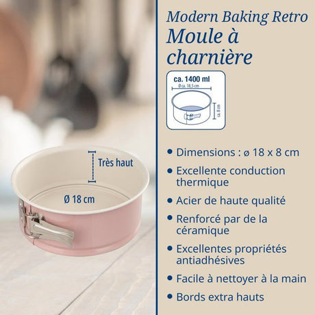 Ensemble de 2 moules a manqué a charniere - DR oeTKER - Rétro - 18 et 20 cm