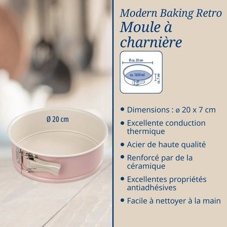 Ensemble de 2 moules a manqué a charniere - DR oeTKER - Rétro - 18 et 20 cm
