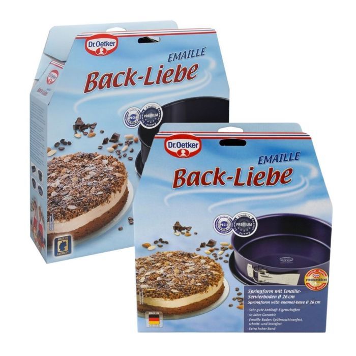 Ensemble de moule a manqué a charniere - DR oeTKER - Back Liebe - 26 et 28 cm