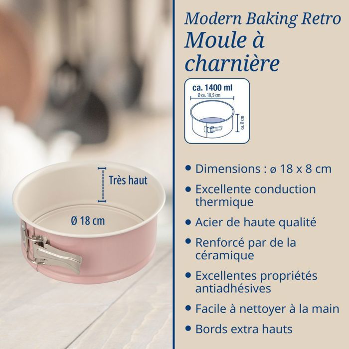 Set de 2 moules a manqué et moules pour layer cake - DR oeTKER - Rétro - 18 et 20 cm
