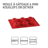 Lot de 2 moules a kougelhofs 6 empreintes - DR oeTKER - Flexxibel Love - 30 x 18 cm