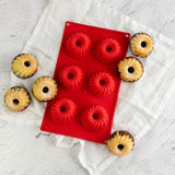 Lot de 2 moules a kougelhofs 6 empreintes - DR oeTKER - Flexxibel Love - 30 x 18 cm