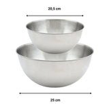 Set de 2 Saladiers et couverts a salade - FACKELMANN - 20,5 et 25 cm