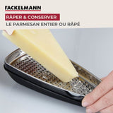 Duo Râpe a zeste et Râpe a parmesan - FACKELMANN - Acier inoxydable - 42 et 19 cm
