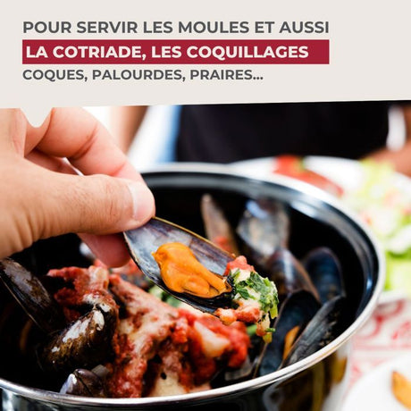 Marmite a moules émaillée - Tous feux dont induction - FACKELMANN - 20,5 x 26 x 17,5 cm - Noir