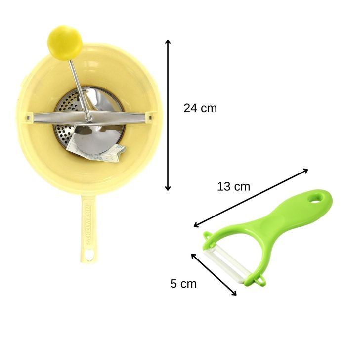 Ensemble de 2 ustensiles spécial purée avec éplucheur et moulin a légumes - FACKELMANN -