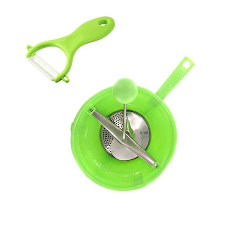 Ensemble de 2 ustensiles spécial purée avec éplucheur et moulin a légumes - FACKELMANN -