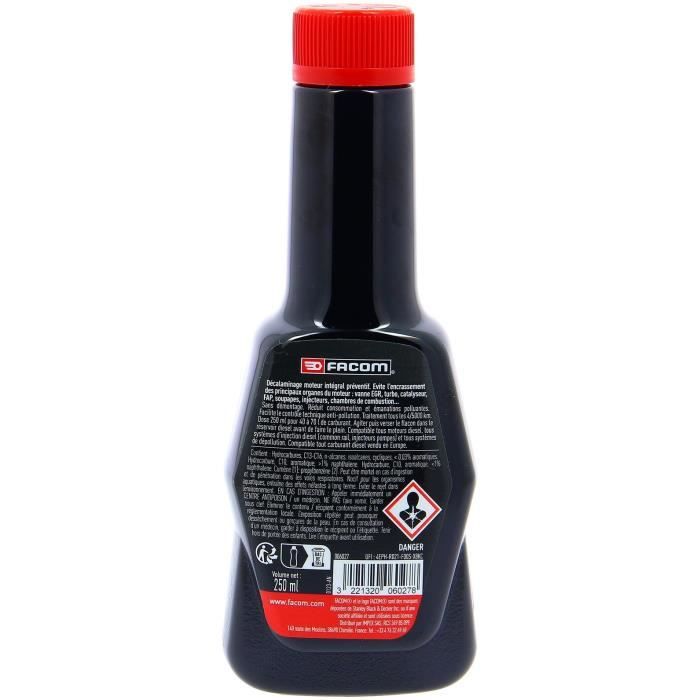 Decalaminage préventif moteur diesel preventif 250ml - FACOM - soupapes, combustion, vanne EGR, catalyseur, filtre a particules