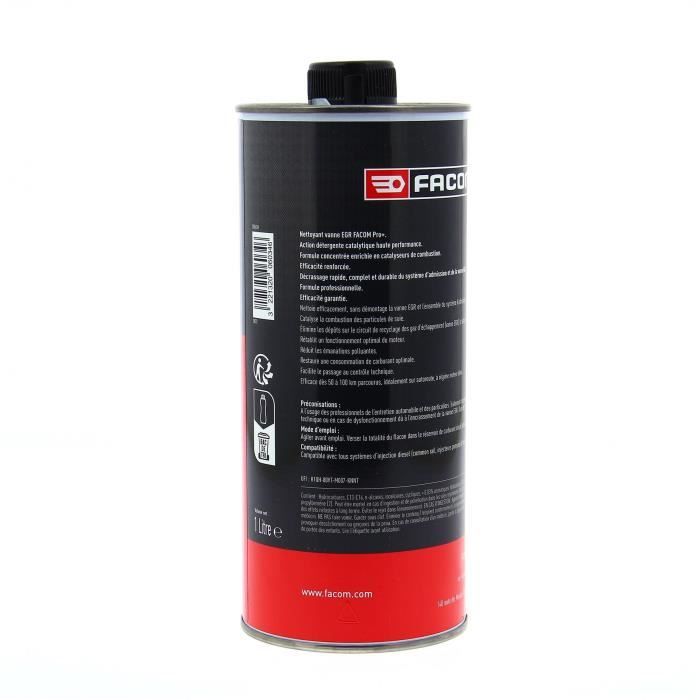 Nettoyant vanne EGR diesel 1L - FACOM - Pro+ - Tres haut pouvoir nettoyant du systeme d'admission et de la vanne EGR