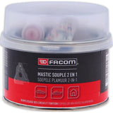 Mastic polyester souple 2 en 1 pot 500g- FACOM - réparation léger creux et bosses