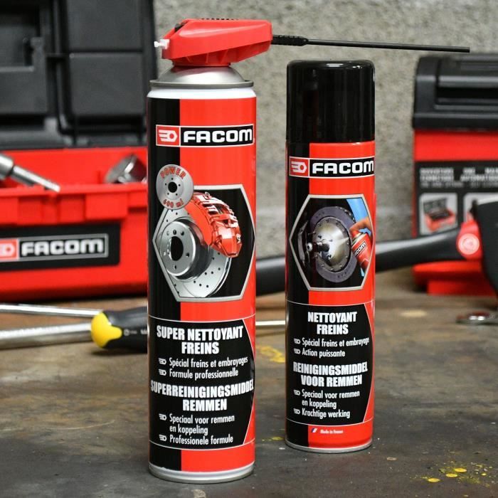 Nettoyant freins et embrayage 400ml - FACOM - Enleve les résidus de friction les salissures grasses et impuretés