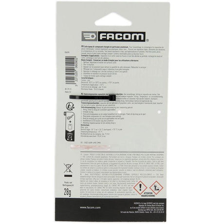Colle epoxy alu bi-composant  28g - FACOM -  pour pieces métalliques-plastiques-bois