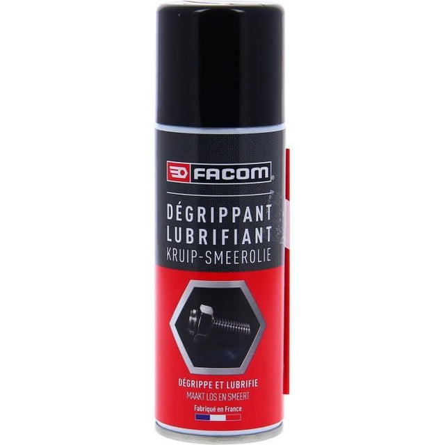 Dégrippant-lubrifiant Aérosol 200ml - FACOM - Permet de débloquer rapidement la visserie oxydée. Lubrifie les mécanismes