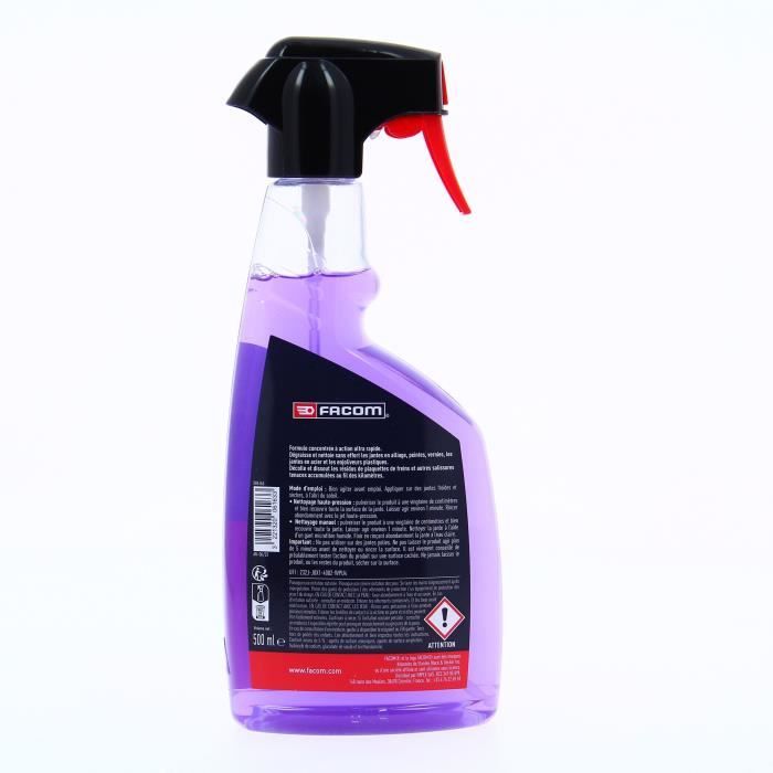 Nettoyant jantes et enjoliveurs 500 ml - FACOM - Formule concentrée - Dégraisse et nettoie les jantes tous types et enjoliveurs