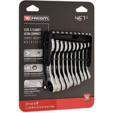 Jeu de 10 clés mixtes - FACOM - 467BS.JP10PB - a cliquet - Courtes - Sur étui portatif