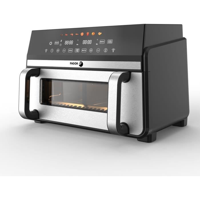 Friteuse sans huile - FAGOR - FG10AF - 11L - 2400W - Double cuve - Ecran digital - 8 programmes - Airfryer famille