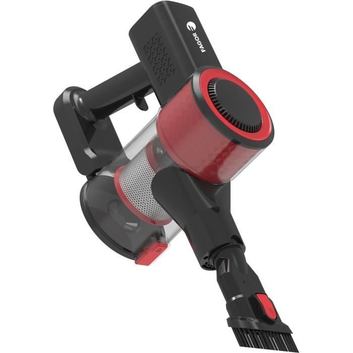 FAGOR FG21R - Aspirateur Balai sans fil Flex 2-en-1 - 150 W - 0,6 L - Rouge