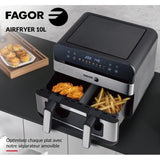 Friteuse sans huile FAGOR - Airfryer FGF10 - Capacité 10L - Double cuves 4,5L - Séparateur amovible - 2400W
