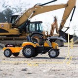 Tractopelle a pédales SuperBuilder - FALK - Capot ouvrant et remorque - Fabriqué en France - 60% de plastique recyclé - Des 3 ans