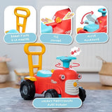 Porteur tracteur Maurice - FALK - Volant directionnel, Assise ouvrante - Fabriqué en France - 90% de plastique recyclé - Des 12 mois