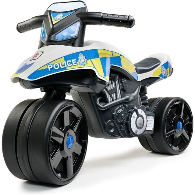 Draisienne Moto Police - FALK - Larges roues et Guidon directionnel - Fabriqué en France - 40% de plastique recyclé - Des 2 ans