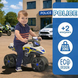 Draisienne Moto Police - FALK - Larges roues et Guidon directionnel - Fabriqué en France - 40% de plastique recyclé - Des 2 ans