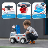 Porteur Ambulance - FALK - Avec assise ouvrante et volant directionnel avec klaxon - Rouge - 100% Fabriqué en France - Des 12 mois