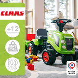Porteur tracteur Claas avec remorque et accessoires - FALK - Des 12 mois - 100% fabriqué en France - 40% plastique recyclé