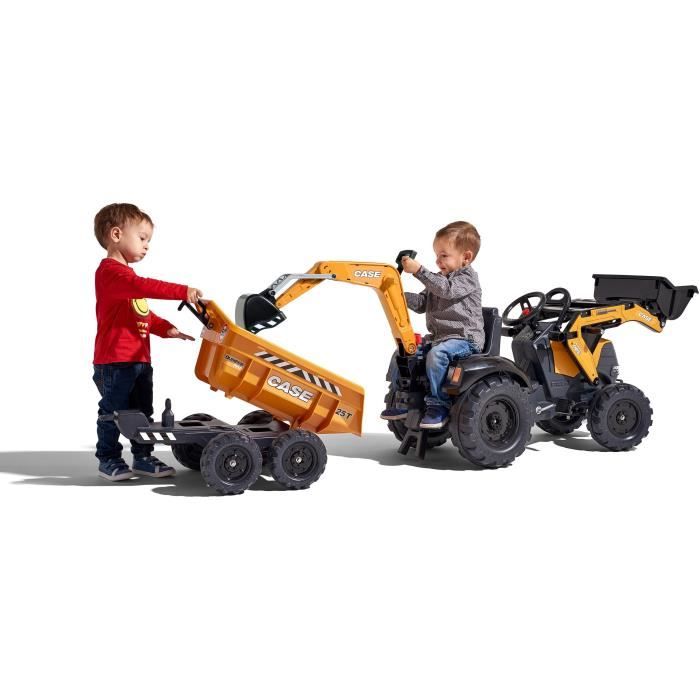 Tractopelle a pÈdales - FALK - Case CE - Des 3 ans - 100% FabriquÈ en France - 50% de plastique recyclÈ