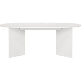 Table a manger FAMILY  Forme ovale  Finition blanc mat  6 places  200 x 100 x 76 cm