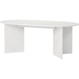 Table a manger FAMILY  Forme ovale  Finition blanc mat  6 places  200 x 100 x 76 cm