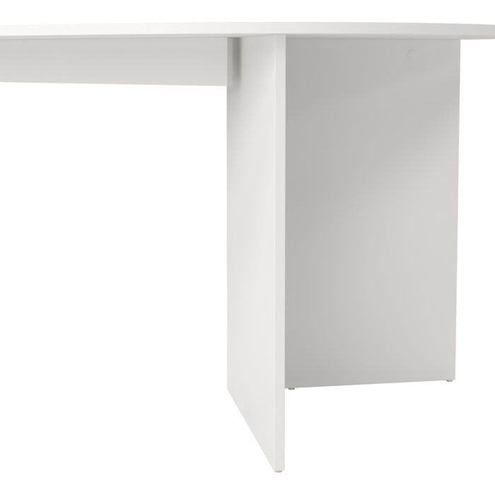 Table a manger FAMILY  Forme ovale  Finition blanc mat  6 places  200 x 100 x 76 cm