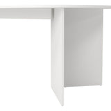 Table a manger FAMILY  Forme ovale  Finition blanc mat  6 places  200 x 100 x 76 cm