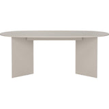Table a manger FAMILY  Forme ovale  Finition beige cachemire  6 places  200 x 100 x 76 cm