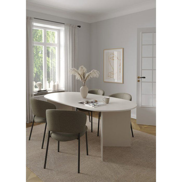 Table a Manger FAMILY –  Beige Cachemire - Ovale - 6 places - 200 x 100 x 76 cm