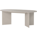 Table a manger FAMILY  Forme ovale  Finition beige cachemire  6 places  200 x 100 x 76 cm