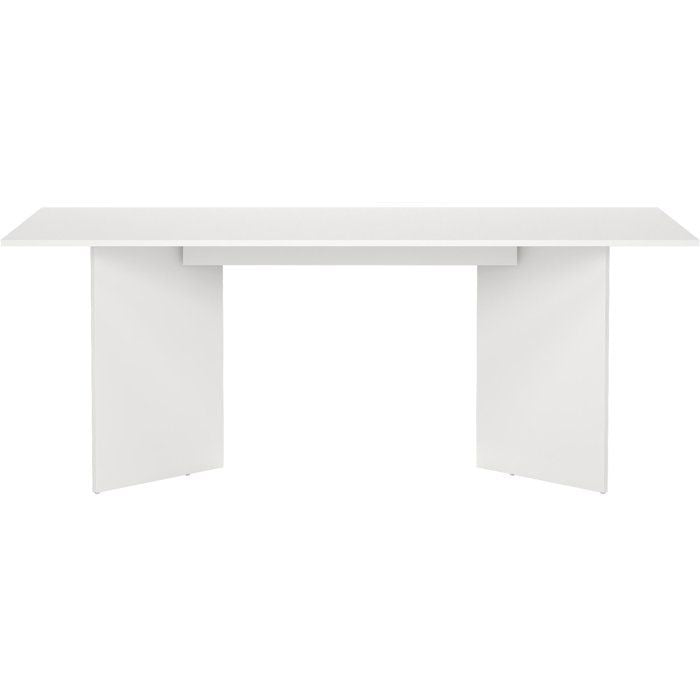 Table a manger FAMILY  Forme rectangulaire  Finition blanc mat  6 personnes  200 x 90 x 76 cm