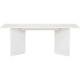 Table a manger FAMILY  Forme rectangulaire  Finition blanc mat  6 personnes  200 x 90 x 76 cm
