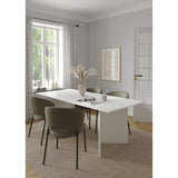 Table a manger FAMILY  Forme rectangulaire  Finition blanc mat  6 personnes  200 x 90 x 76 cm