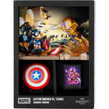 Figurine - FANDROP x STAR WARS - Captain America vs Thanos - Vitrine avec scene culte + mini affiche - 18 cm