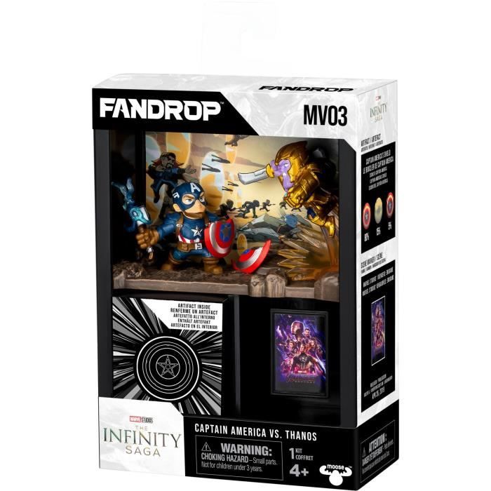 Figurine - FANDROP x STAR WARS - Captain America vs Thanos - Vitrine avec scene culte + mini affiche - 18 cm