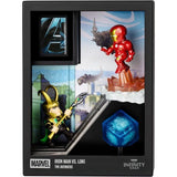 Figurine - FANDROP x MARVEL - Iron Man vs Loki - Vitrine avec scene culte + mini affiche - 18 cm